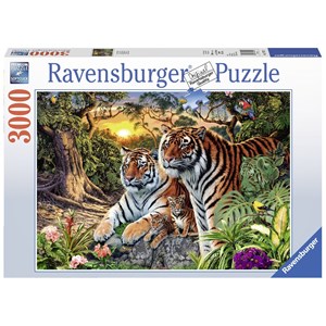 Ravensburger (17072) - "Skjulte tigre" - 3000 brikker puslespil