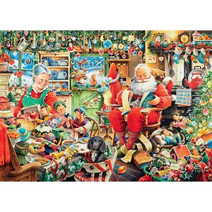 Ravensburger (19558) - "Santa's Final Preparations" - 1000 brikker puslespil