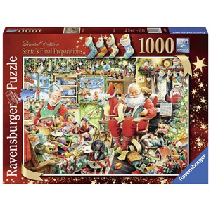 Ravensburger (19558) - "Santa's Final Preparations" - 1000 brikker puslespil