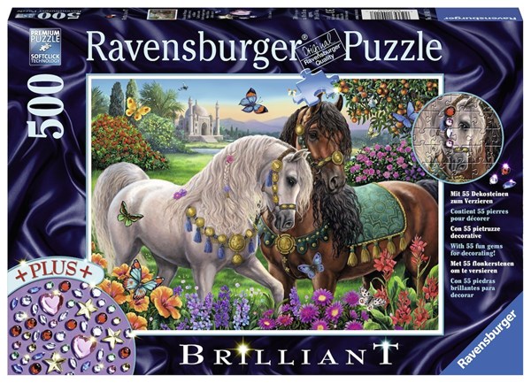 Ravensburger (14911) - "Glittering Horse Couple" - 500 brikker puslespil