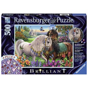 Ravensburger (14911) - "Glittering Horse Couple" - 500 brikker puslespil
