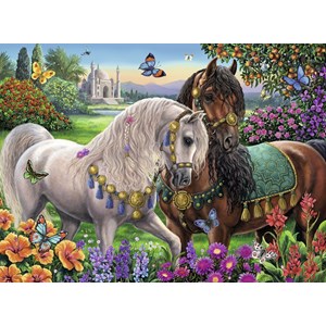 Ravensburger (14911) - "Glittering Horse Couple" - 500 brikker puslespil