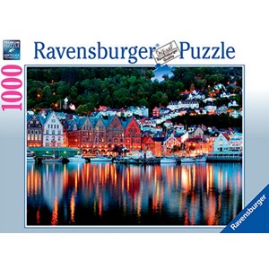 Ravensburger (19715) - "Bergen, Norway" - 1000 brikker puslespil