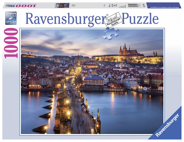 Ravensburger (19740) - "Prague by Night" - 1000 brikker puslespil
