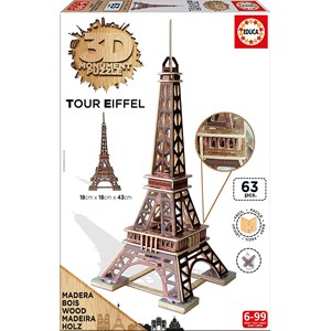 Educa (16998) - "Eiffel Tårnet" - 63 brikker puslespil