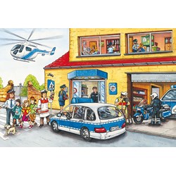 Schmidt Spiele (56215) - "Fire Brigade and Police" - 24 brikker puslespil