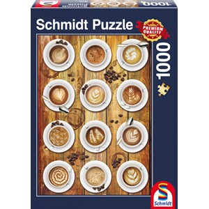 Schmidt Spiele (58277) - "Coffee" - 1000 brikker puslespil