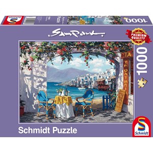 Schmidt Spiele (59396) - Sam Park: "Rendez-vous at Mykonos" - 1000 brikker puslespil