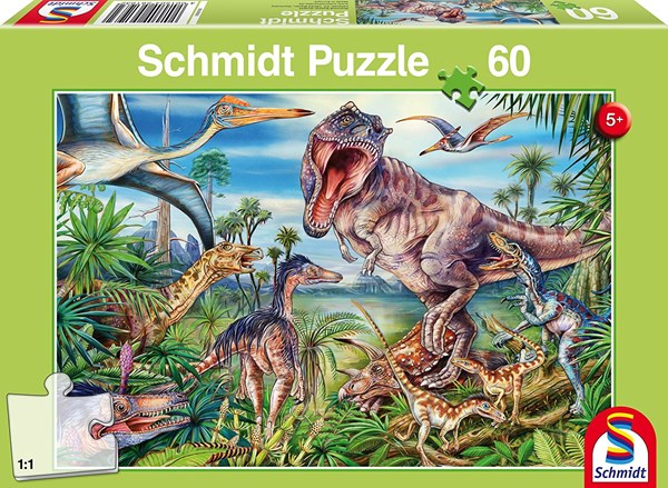 Schmidt Spiele (56193) - "Dinosaurs" - 60 brikker puslespil