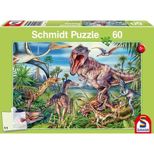 Schmidt Spiele (56193) - "Dinosaurs" - 60 brikker puslespil