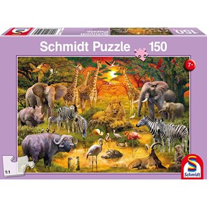 Schmidt Spiele (56195) - "Animals of Africa" - 150 brikker puslespil
