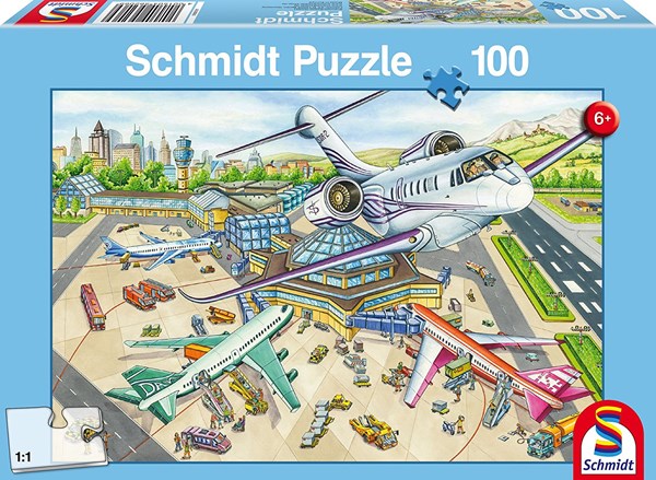 Schmidt Spiele (56206) - "One Day at the Airport" - 100 brikker puslespil
