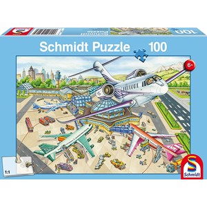 Schmidt Spiele (56206) - "One Day at the Airport" - 100 brikker puslespil