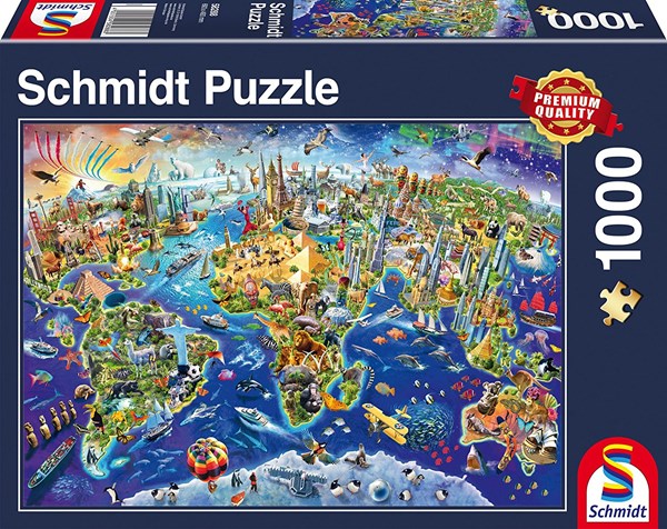 Schmidt Spiele (58288) - "Discover Our World" - 1000 brikker puslespil