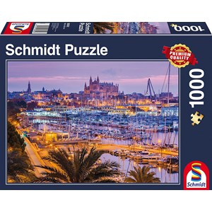 Schmidt Spiele (58302) - "Old Town and Port, Palma de Mallorca" - 1000 brikker puslespil