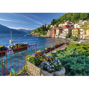 Schmidt Spiele (58303) - "View of Lake Como" - 1000 brikker puslespil