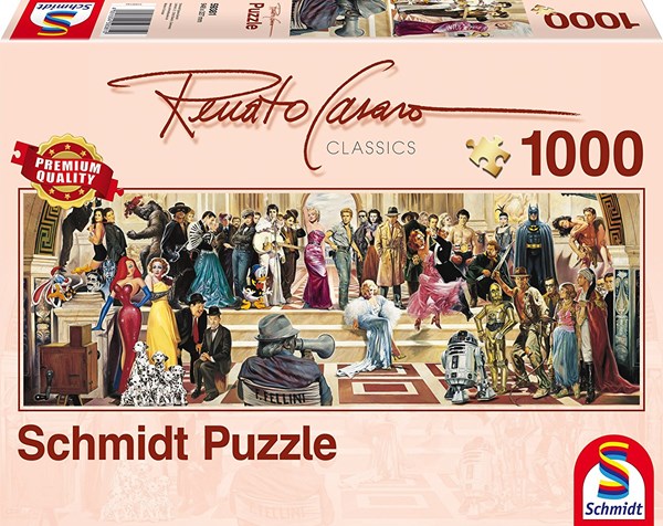 Schmidt Spiele (59381) - Renato Casaro: "100 års film" - 1000 brikker puslespil