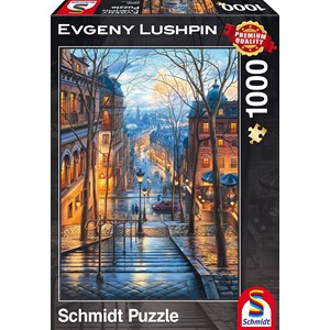Schmidt Spiele (59560) - Eugene Lushpin: "Forår på Montmartre" - 1000 brikker puslespil