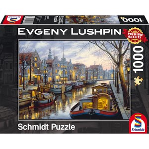 Schmidt Spiele (59561) - Eugene Lushpin: "On the Canal" - 1000 brikker puslespil