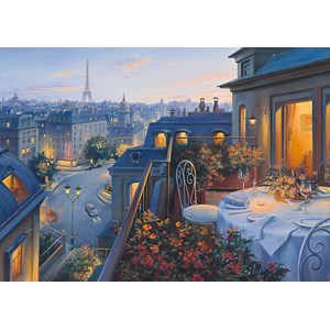Schmidt Spiele (59562) - Eugene Lushpin: "Evening in Paris" - 1000 brikker puslespil