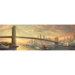 Schmidt Spiele (59476) - Thomas Kinkade: "Brooklyn Bridge, New York, The Spirit of New York" - 1000 brikker puslespil