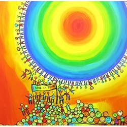 Grafika (02440) - Anne Poire, Patrick Guallino: "Vive La Paix" - 1500 brikker puslespil