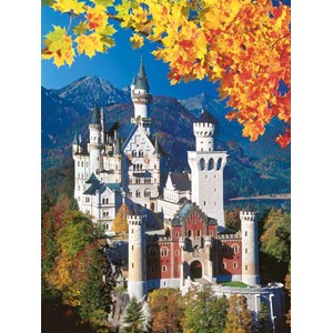 Ravensburger (16386) - "Neuschwanstein Castle In Autumn" - 1500 brikker puslespil
