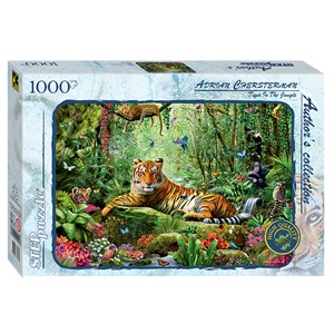 Step Puzzle (79528) - "Tiger in the Jungle" - 1000 brikker puslespil