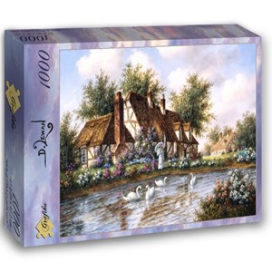 Grafika (02490) - Dennis Lewan: "Admiring The Swans" - 1000 brikker puslespil