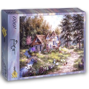 Grafika (02493) - Dennis Lewan: "Glacier Ridge Manor" - 1000 brikker puslespil