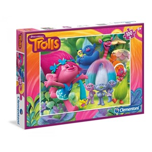 Clementoni (07250) - "Trolls" - 100 brikker puslespil