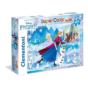 Clementoni (23701) - "Frozen" - 104 brikker puslespil