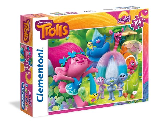 Clementoni (23981) - "Trolls" - 104 brikker puslespil