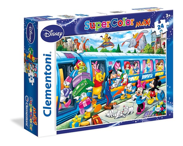 Clementoni (24464) - "Disney Train" - 24 brikker puslespil
