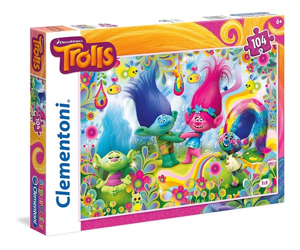 Clementoni (27967) - "Trolls" - 104 brikker puslespil