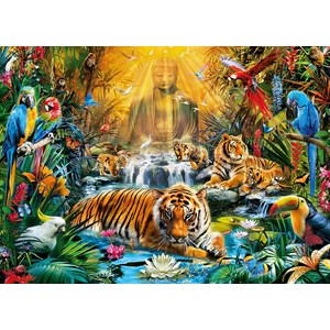 Clementoni (39380) - "Den mystiske tiger" - 1000 brikker puslespil