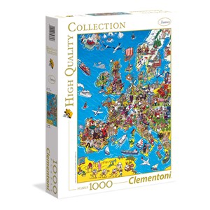 Clementoni (39384) - "Kort over Vesteuropa" - 1000 brikker puslespil