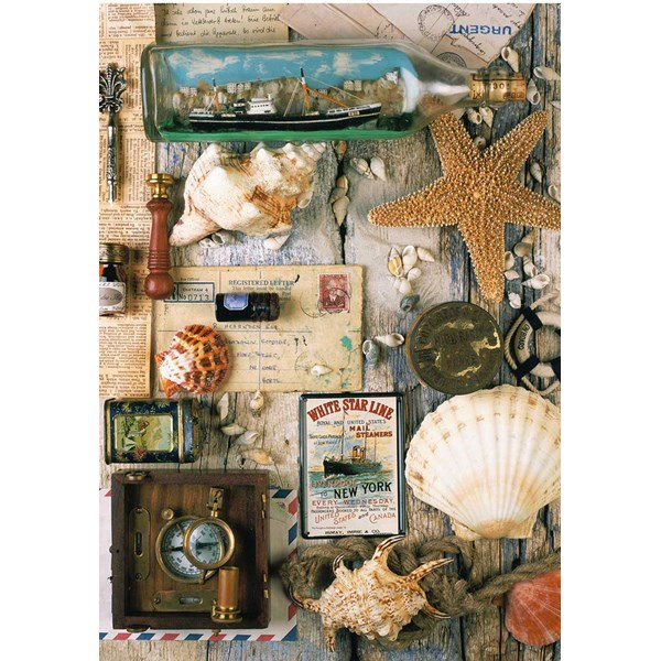 Ravensburger (19479) - "Maritime Souvenirs" - 1000 brikker puslespil