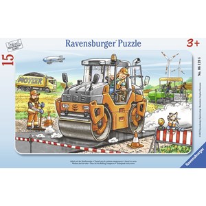 Ravensburger (06139) - "Work with Road Roller" - 15 brikker puslespil