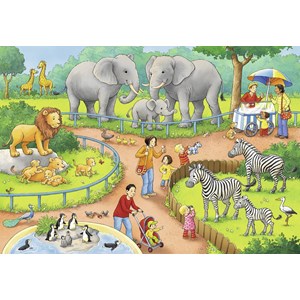 Ravensburger (07813) - "En dag på djurparken" - 24 brikker puslespil