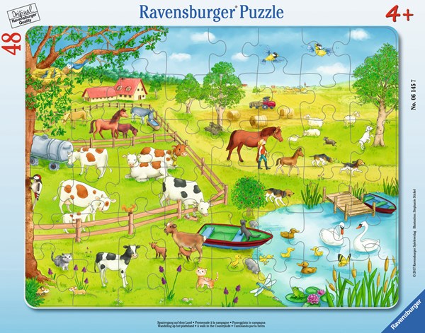 Ravensburger (06145) - "Walk in the Countryside" - 48 brikker puslespil