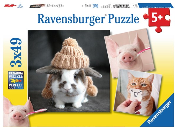 Ravensburger (08028) - "Funny Animal Portraits" - 49 brikker puslespil