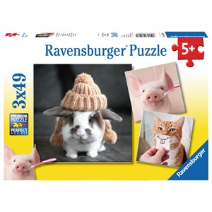 Ravensburger (08028) - "Funny Animal Portraits" - 49 brikker puslespil