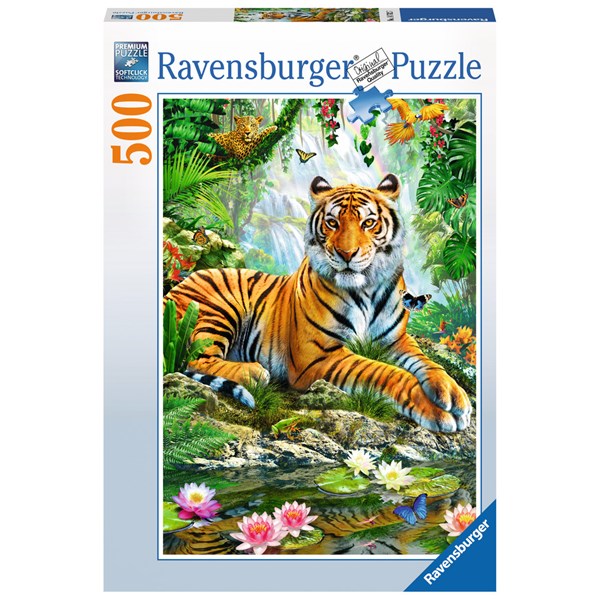 Ravensburger (14742) - "Tiger in the Jungle" - 500 brikker puslespil