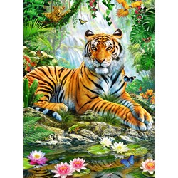 Ravensburger (14742) - "Tiger in the Jungle" - 500 brikker puslespil