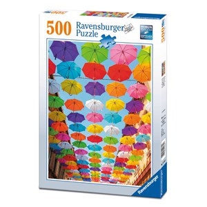 Ravensburger (14765) - "Colorful Umbrellas" - 500 brikker puslespil