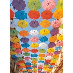 Ravensburger (14765) - "Colorful Umbrellas" - 500 brikker puslespil
