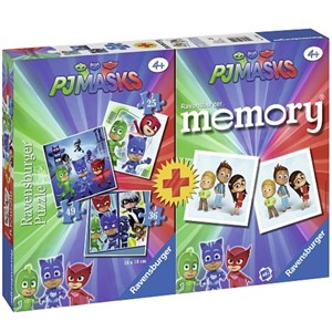 Ravensburger (21300) - "PJ Masks + Memory" - 25 36 49 brikker puslespil