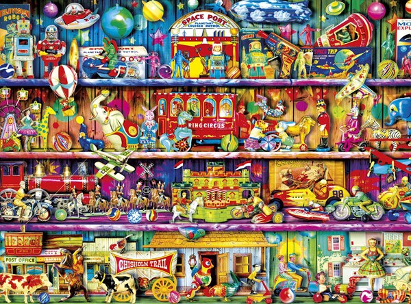 Buffalo Games (11744) - Aimee Stewart: "Vintage Toy Shelf" - 1000 brikker puslespil