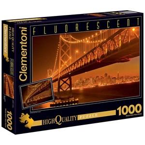 Clementoni (39175) - "San Francisco by Night" - 1000 brikker puslespil